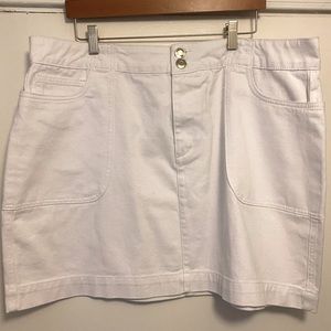 NWT - Forever 21 white denim skirt.